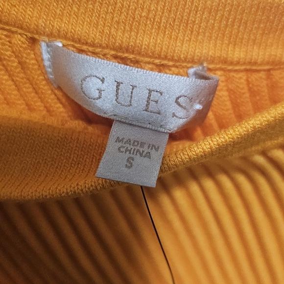 Guess Mel Ottoman One Shoulder Top Thong Bodysuit Small Orange Asymmetrical Top - Picture 5 of 10